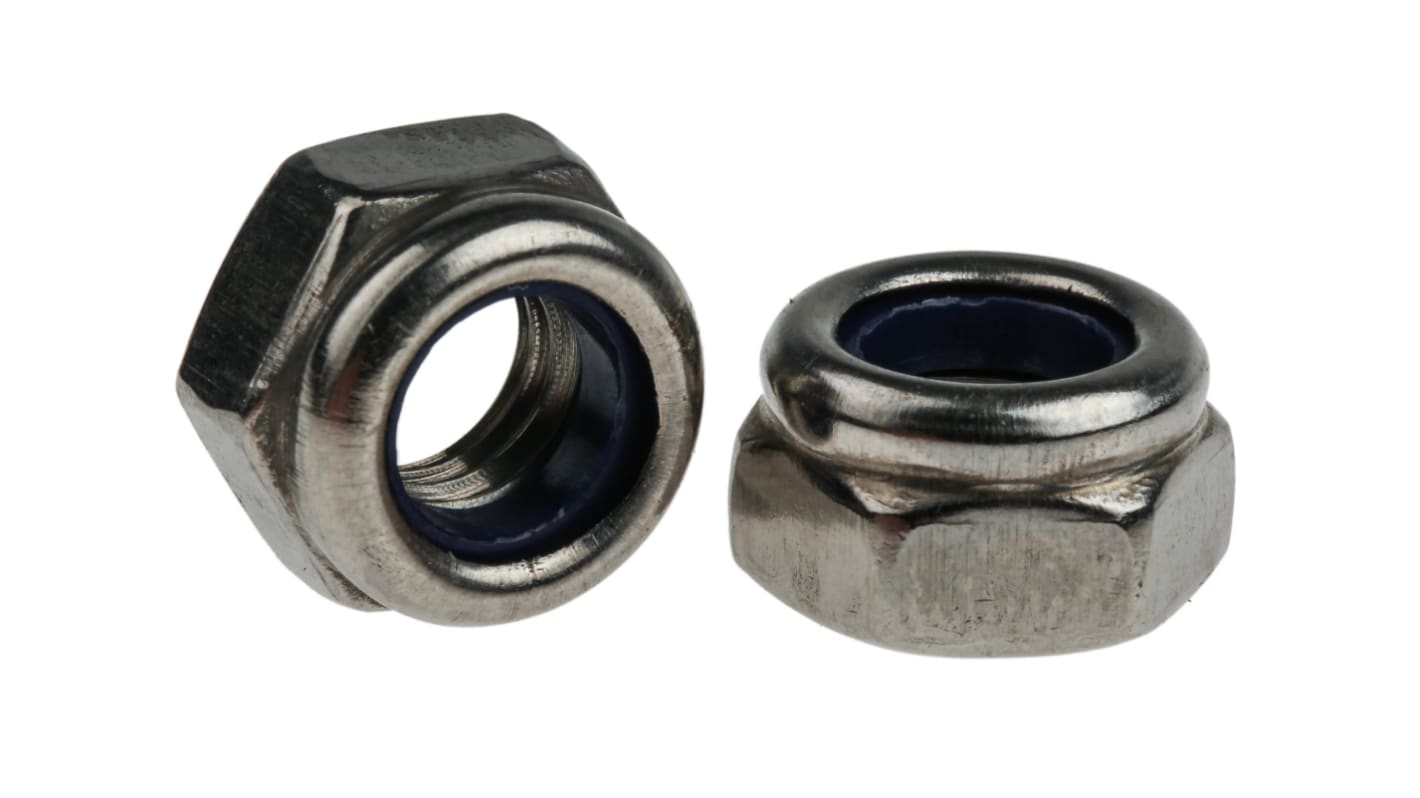 RS PRO Stainless Steel Lock Nut, DIN 985, M8