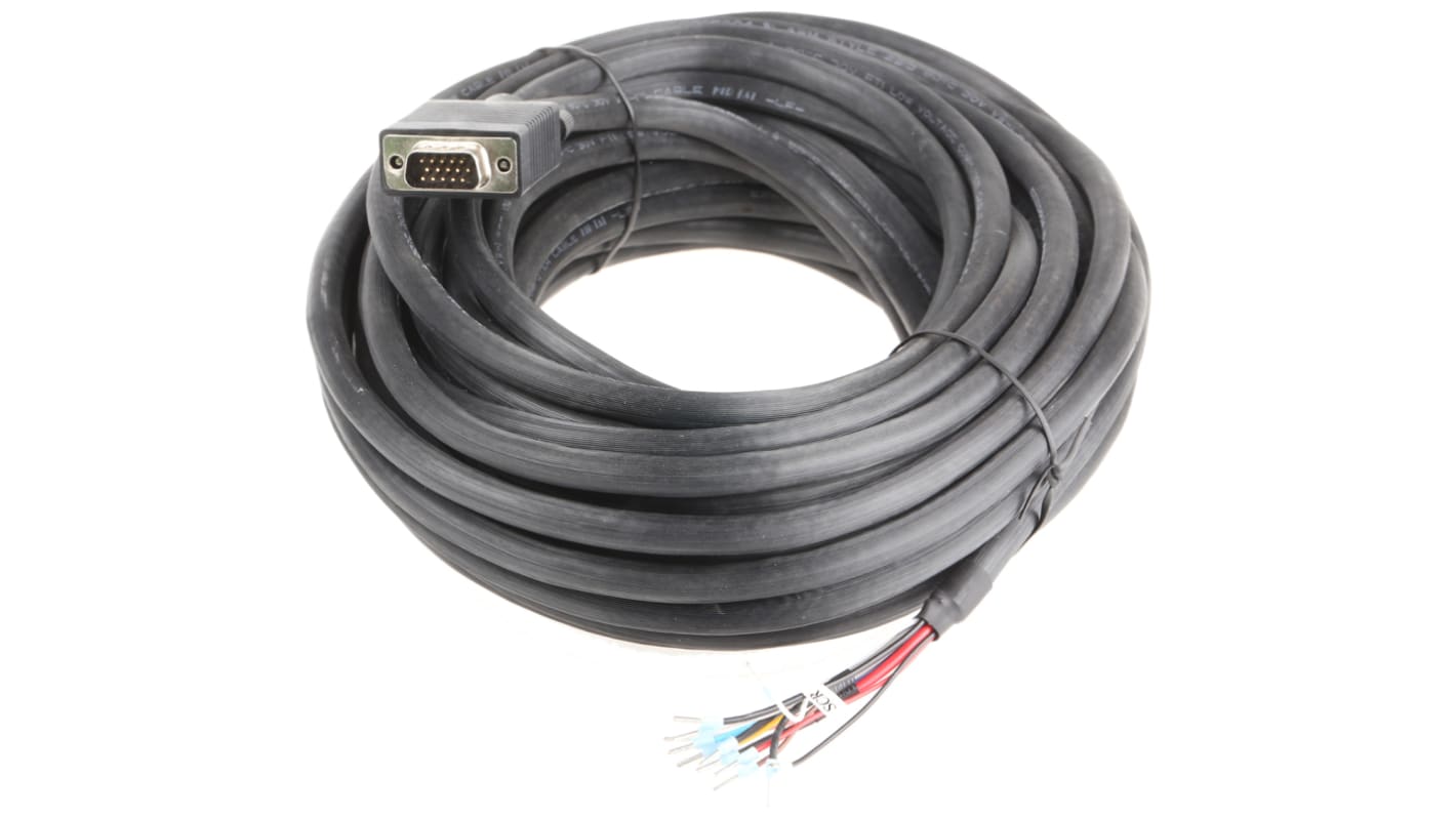 CIE Male VGA Plug to  Ferrule Free End, 15m