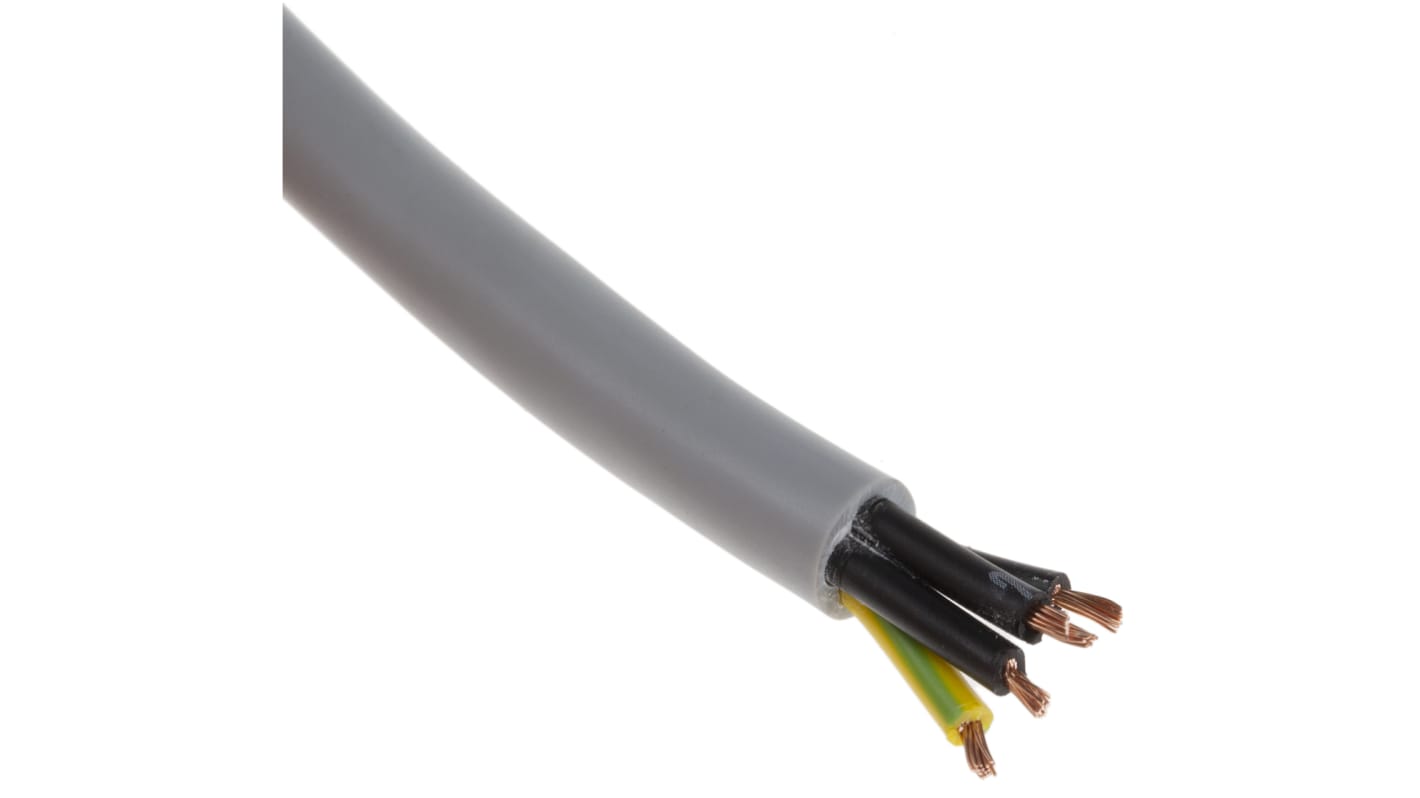 Cable de Control YY RS PRO de 4 núcleos, 0,75 mm², Ø ext. 6.6mm, long. 50m, 300/500 V, 4,5 A, funda de PVC