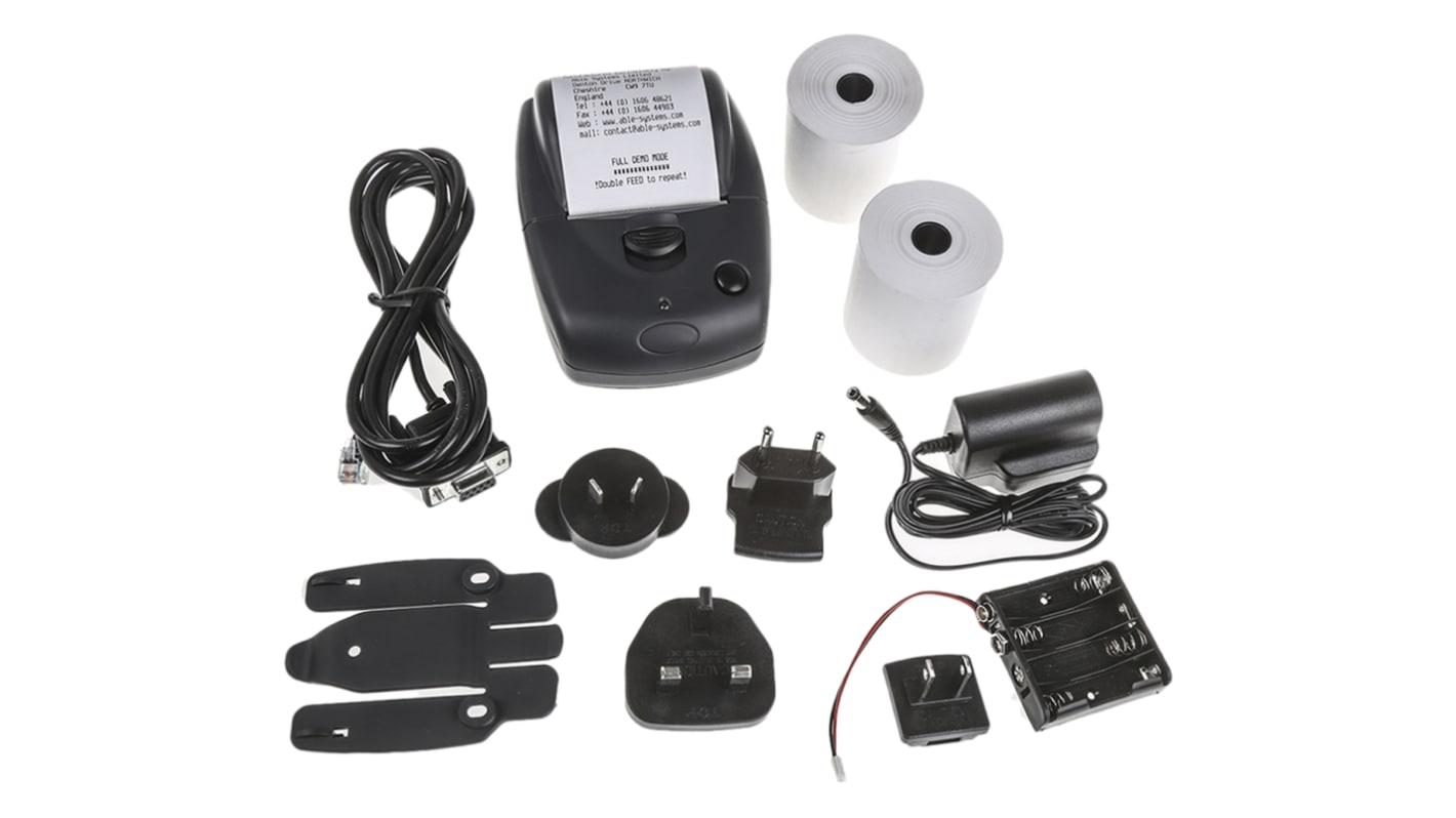 Stampante portatile AP1310BTKIT1 Able Systems 384dpi, 50mm/s, RS232 wireless, 95 x 128 x 65mm Termico