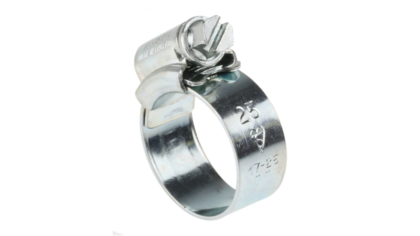 HI-GRIP 钢卡箍, 17 → 25mm内径, 带宽13mm, 蜗杆传动