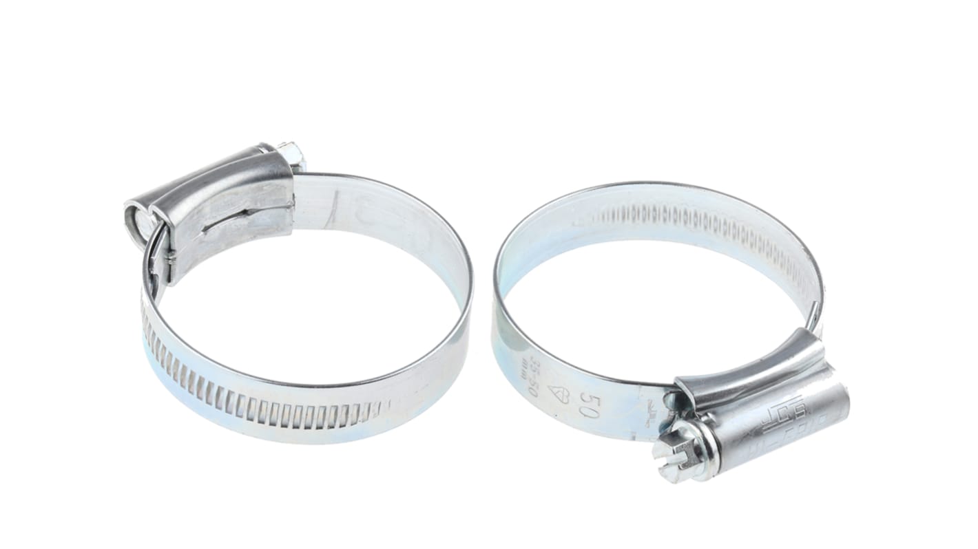 HI-GRIP 钢卡箍, 35 → 50mm内径, 带宽13mm, 蜗杆传动