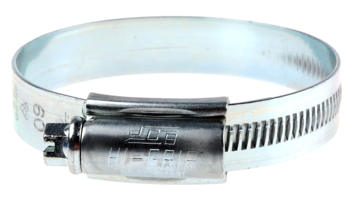 Collier de serrage pour tuyau, avec Vis sans fin, Acier, 45 → 60mm