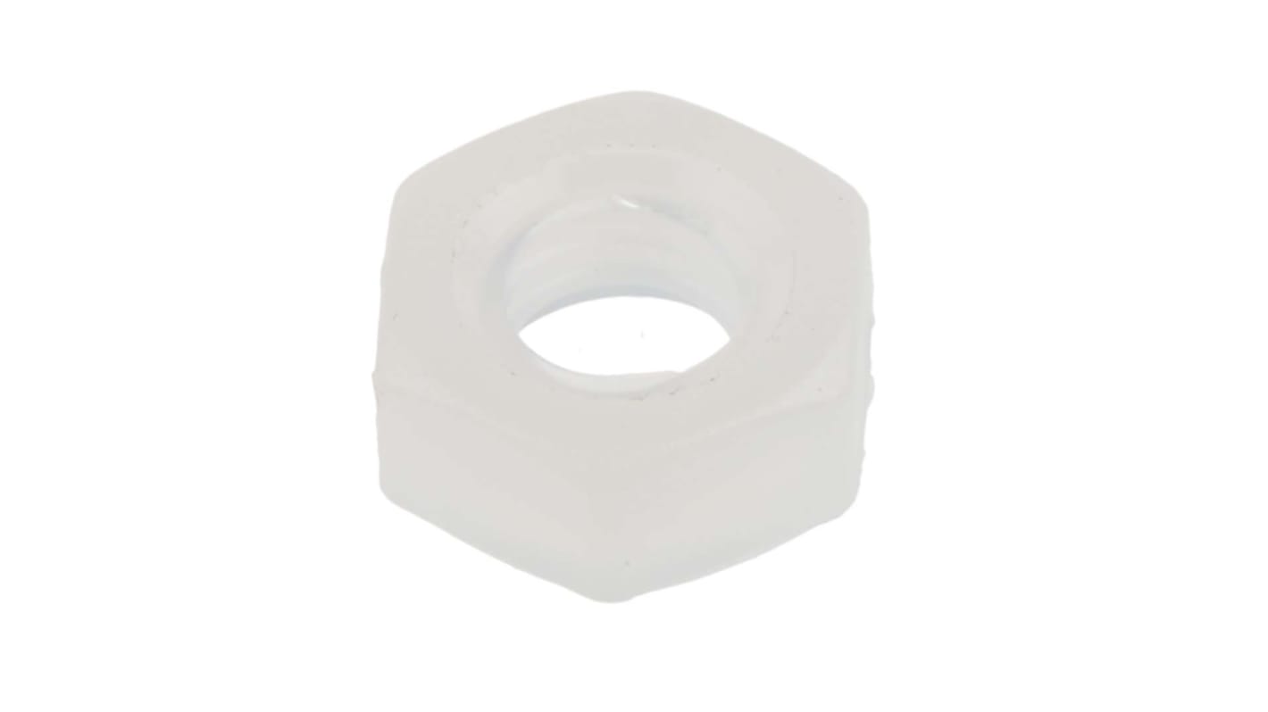 RS PRO, Plain Nylon Hex Nut, M4