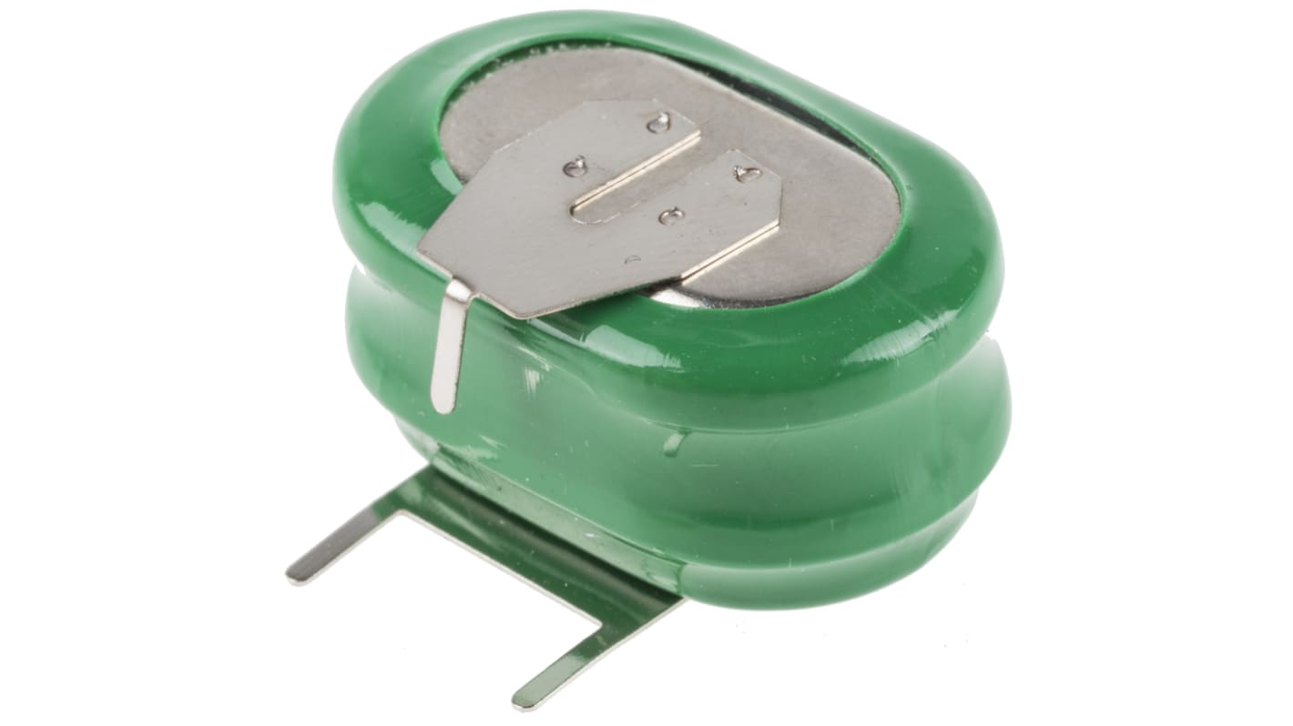 RS PRO 充電式ボタン・コイン電池, ニッケル水素電池, 公称電圧2.4V, 容量160mAh