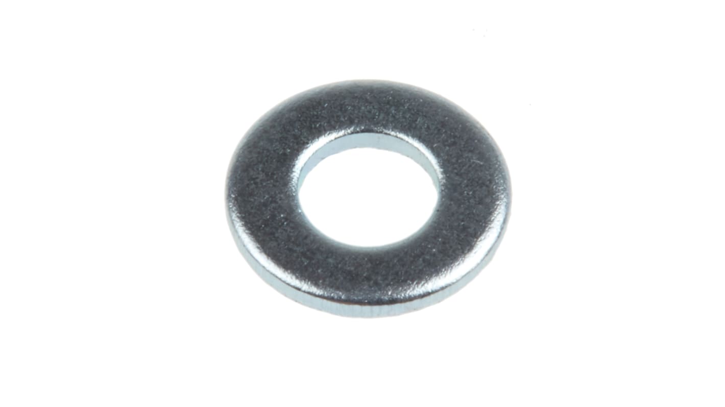 Bright Zinc Plated Steel Plain Form A Washers, M4, DIN 125A