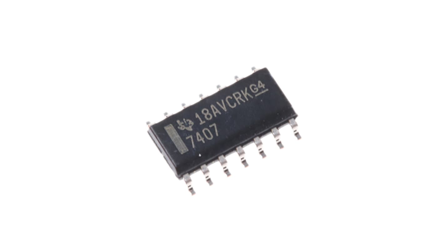 Texas Instruments SN7407D Hex-Channel Buffer & Line Driver, Open Collector, 14-Pin SOIC