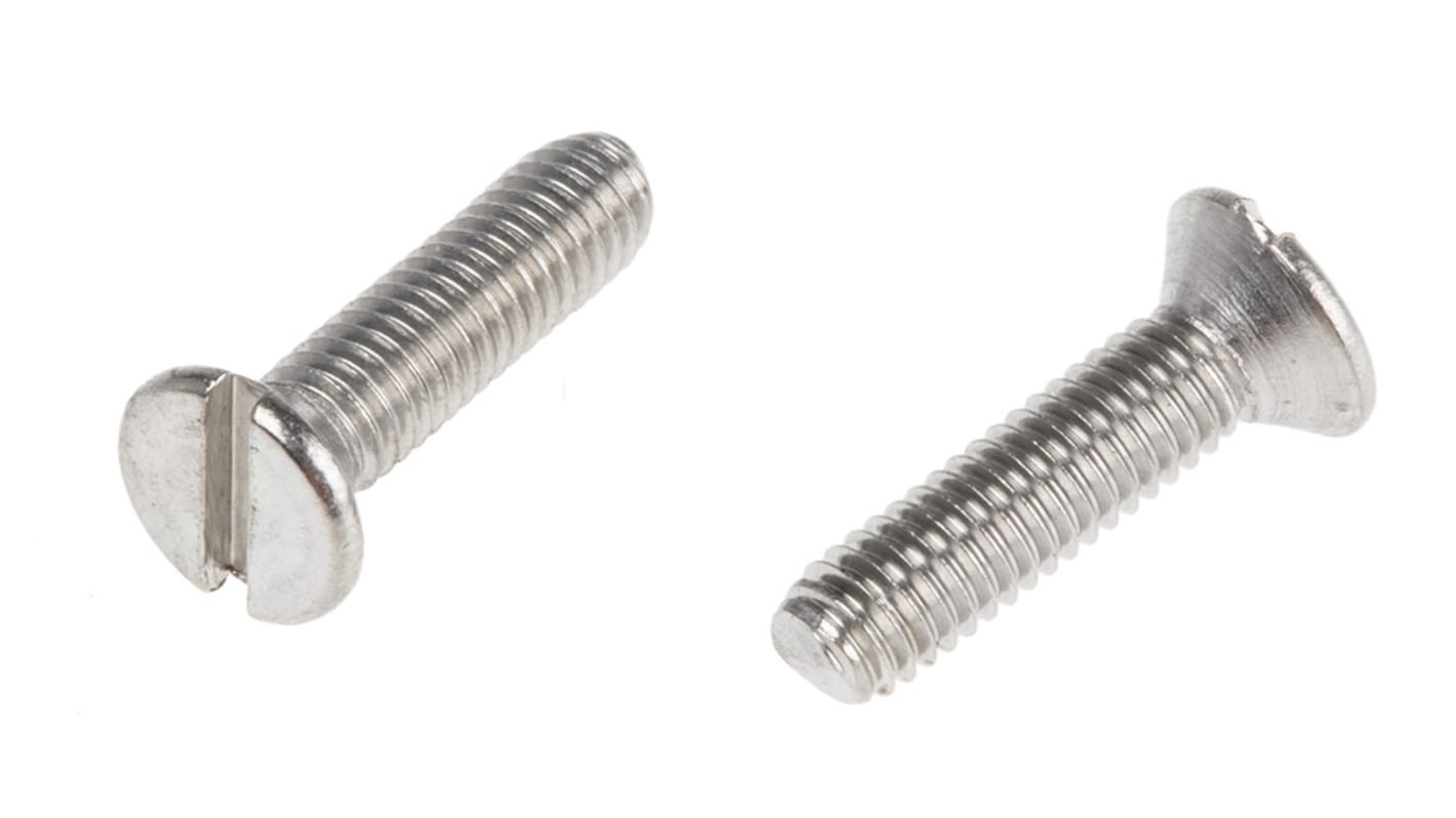 Śruby maszynowe M3 łeb z łbem stożkowym Stal nierdzewna długość 12.0mm skok 0.50mm
