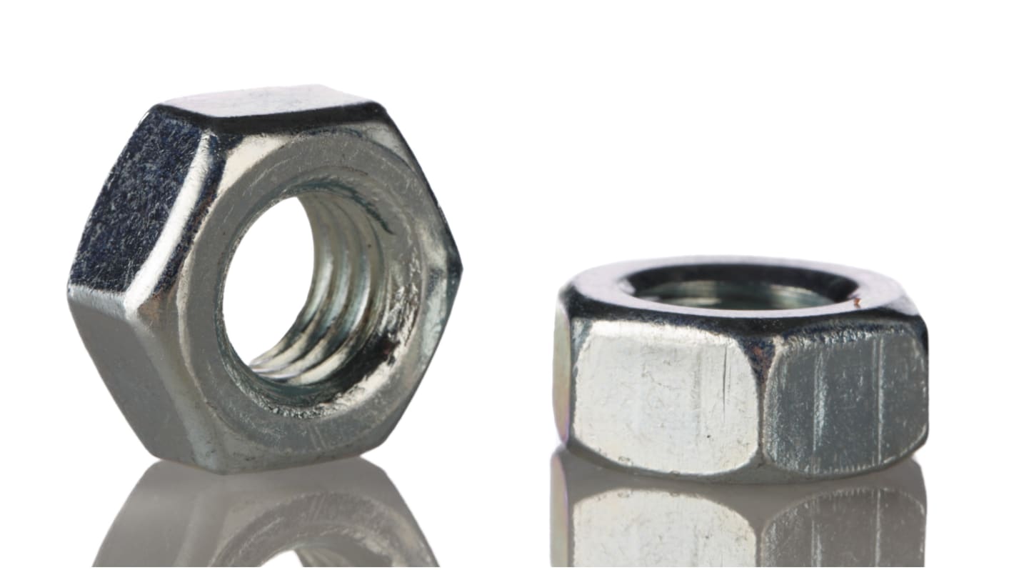 RS PRO Sechskantmuttern, M6 Edelstahl 10.0mm Glatt A2 304 DIN 934