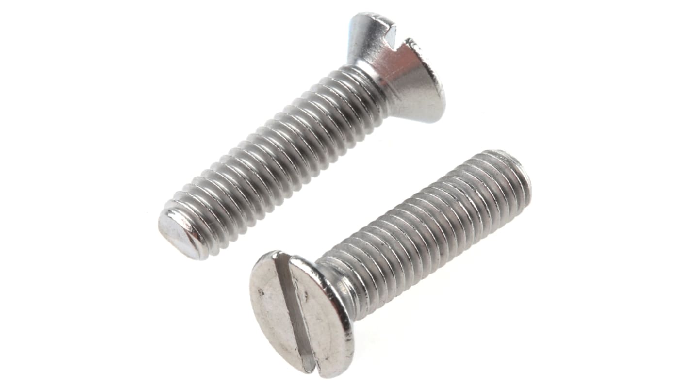 Śruby maszynowe M5 łeb z łbem stożkowym Stal nierdzewna długość 20.0mm skok 0.80mm