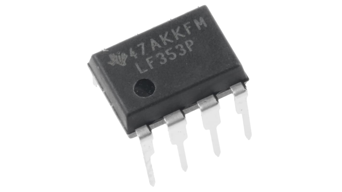 Texas Instruments オペアンプ, スルーホール, 2回路, デュアル
