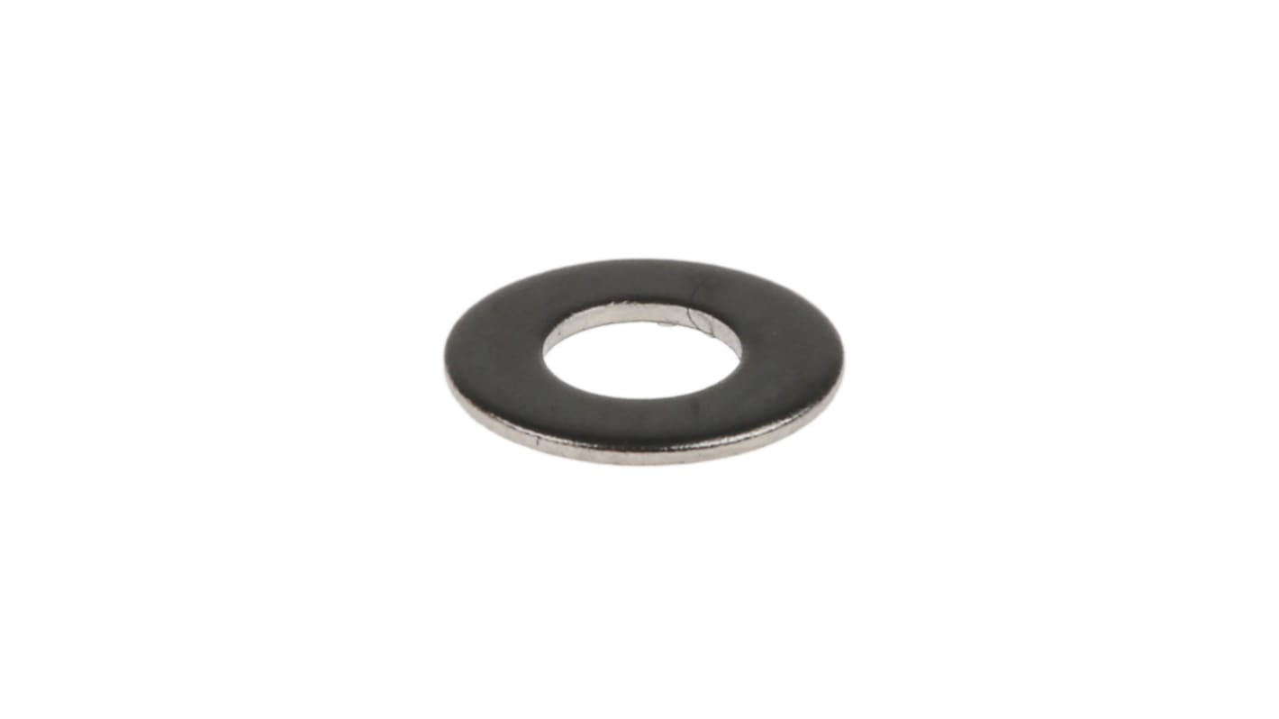 RS PRO Unterlegscheiben für M4 Schrauben Glatt A2 304 Flach-, 0.80mm x 4.30mm x 9.0mm, Edelstahl