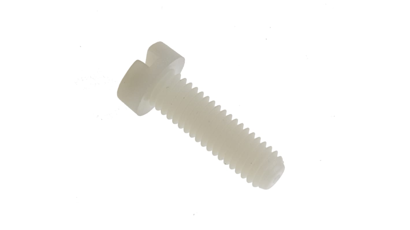 Śruby maszynowe M6 łeb z łbem walcowym Nylon długość 20.0mm skok 1.0mm