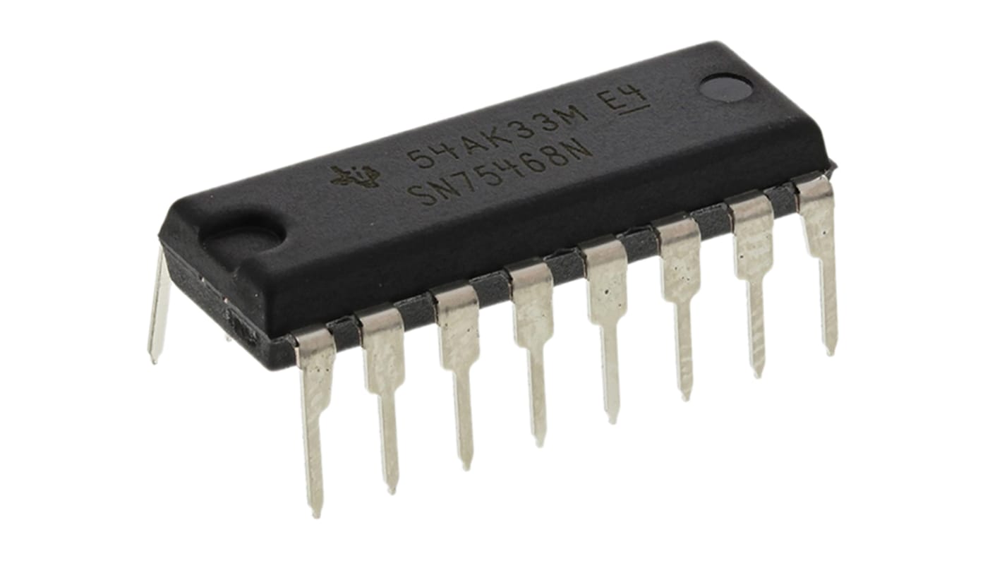 Texas Instruments SN75468N, 7-element NPN Darlington Transistor, 500 mA 100 V, 16-Pin PDIP