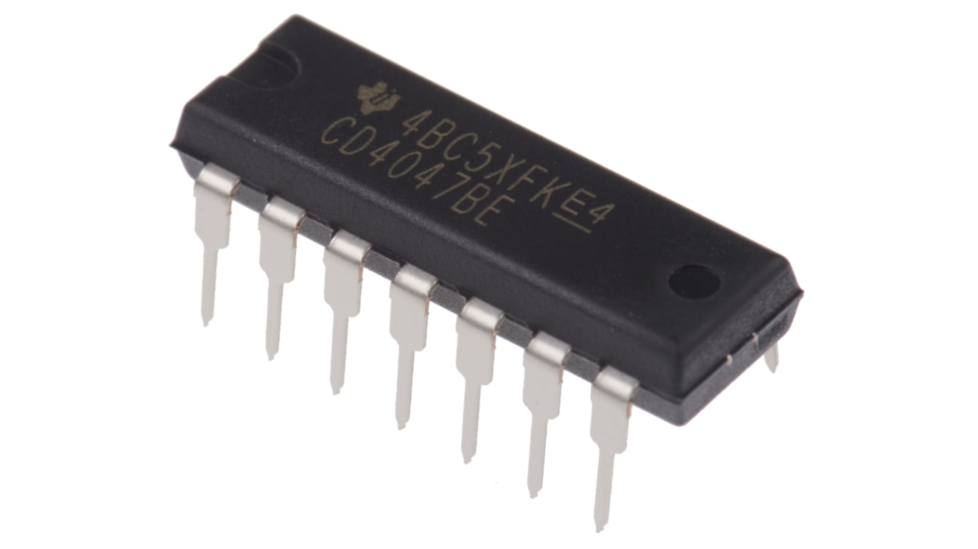 Texas Instruments CD4047BE Monostable Multivibrator, 14-Pin