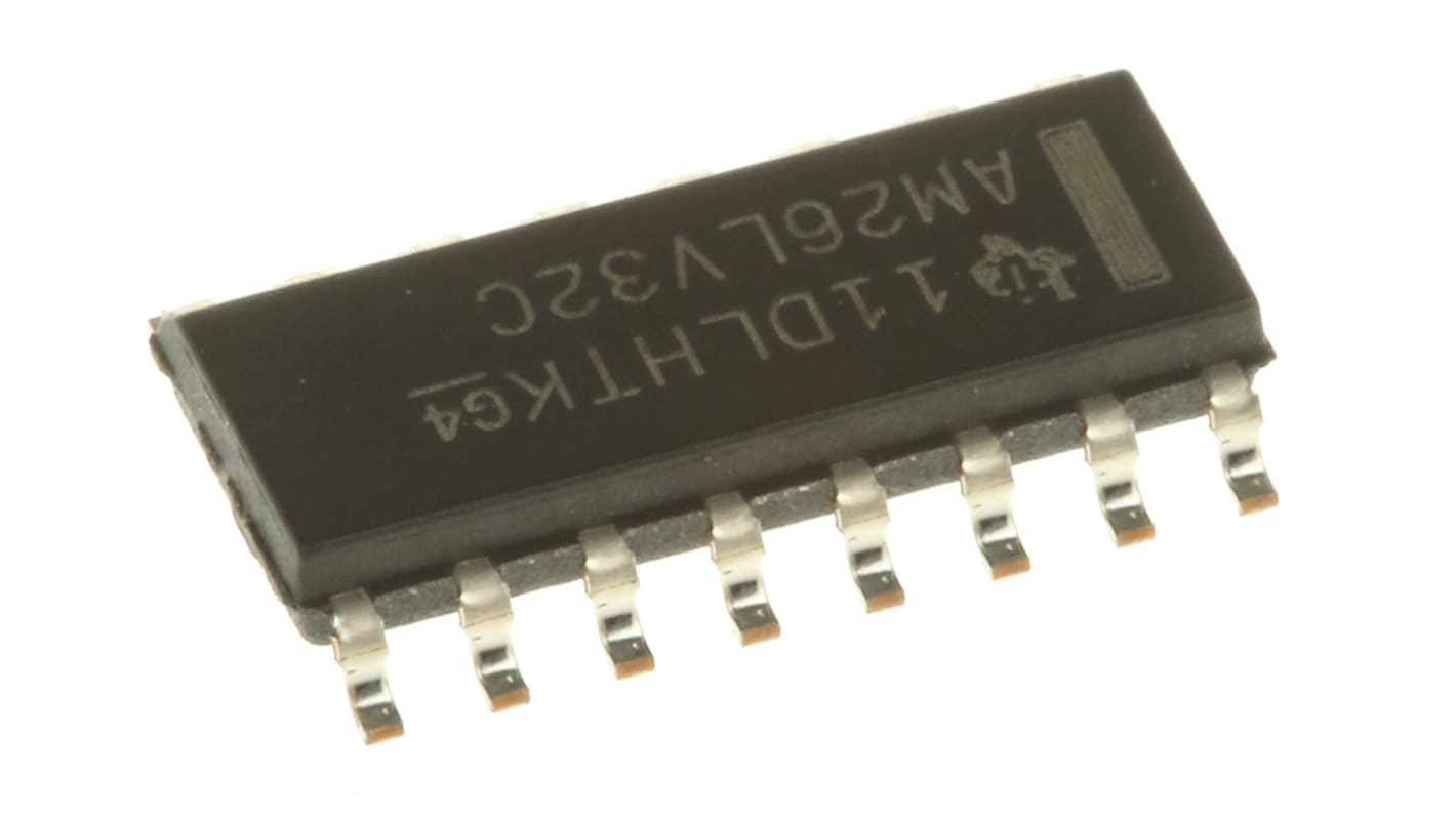 Texas Instruments 四路线路接收器 IC, 16针, 贴片安装, SOIC封装