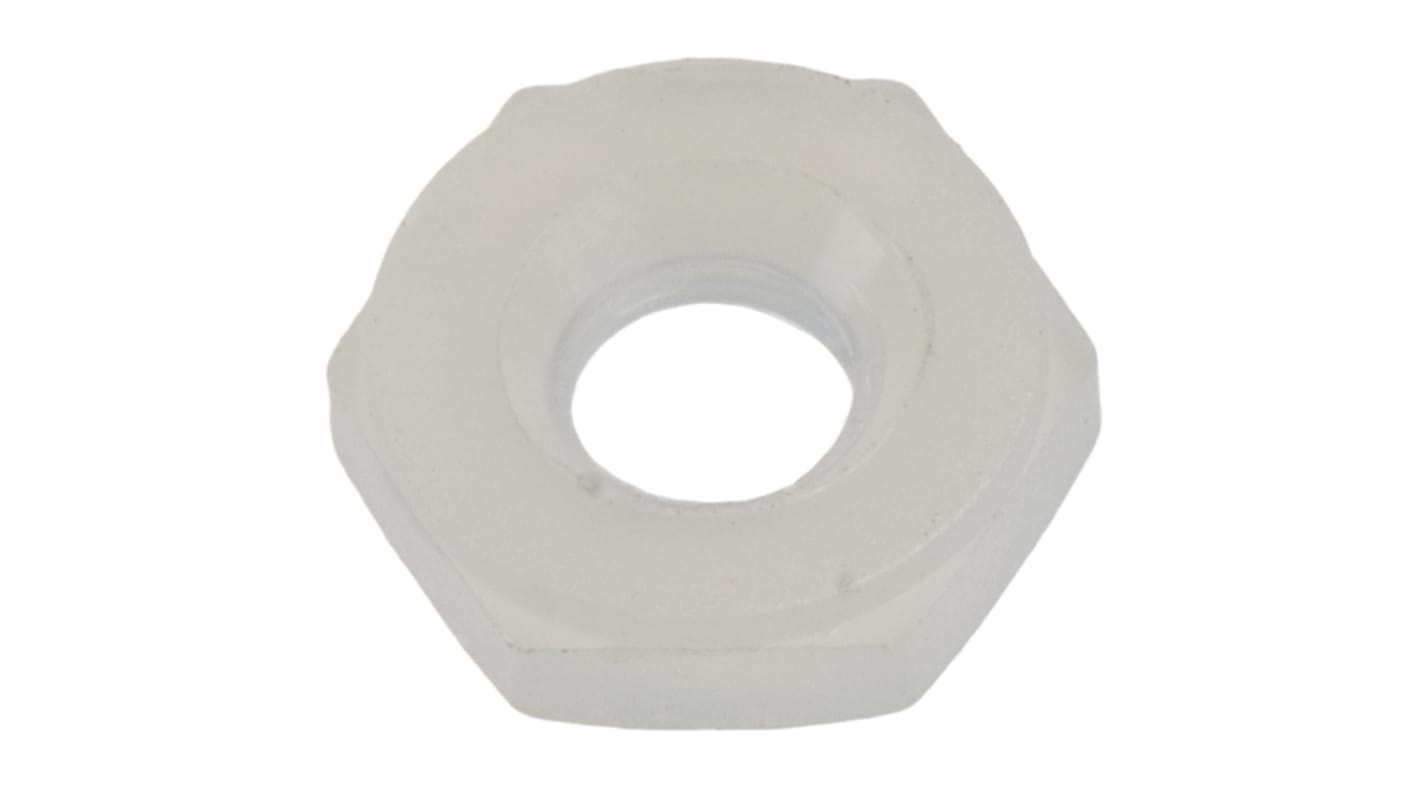 RS PRO, Plain Nylon Hex Nut, M2