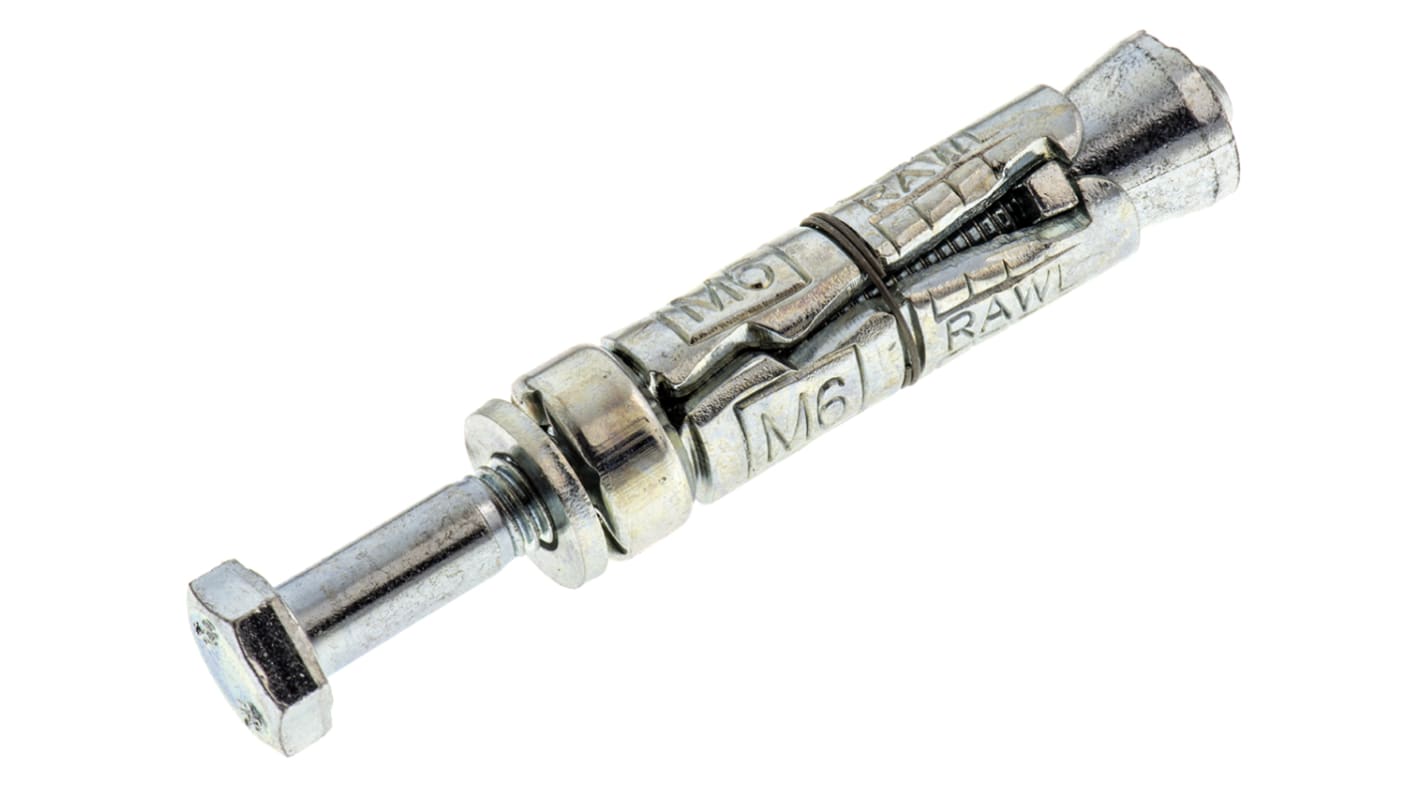 RawlPlug Steel Masonry Anchor M6 x 70mm, 12mm Fixing Hole