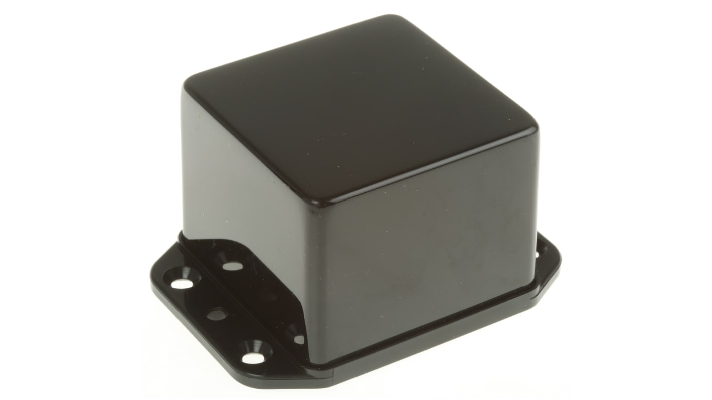 CAMDENBOSS Series 2000 Series Black ABS Enclosure, IP65, Flanged, Black Lid, 75 x 57 x 42mm