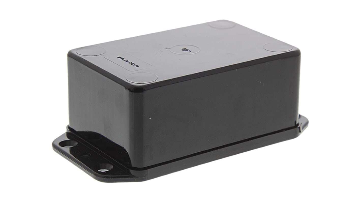 CAMDENBOSS Series 2000 Series Black ABS Enclosure, IP65, Flanged, Black Lid, 105 x 56 x 39mm