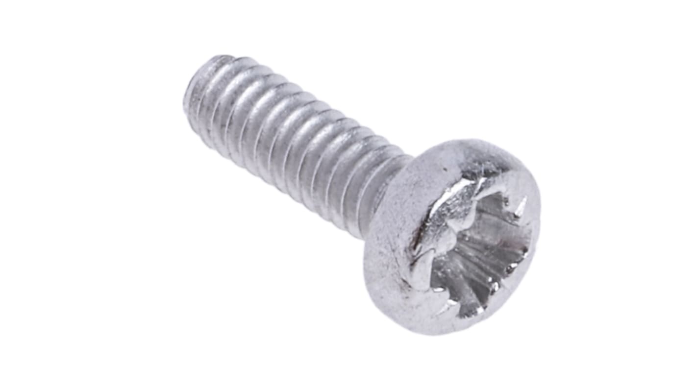 RS PRO Pozi Pan A2 304 Stainless Steel Machine Screws DIN 7985, M2x6mm