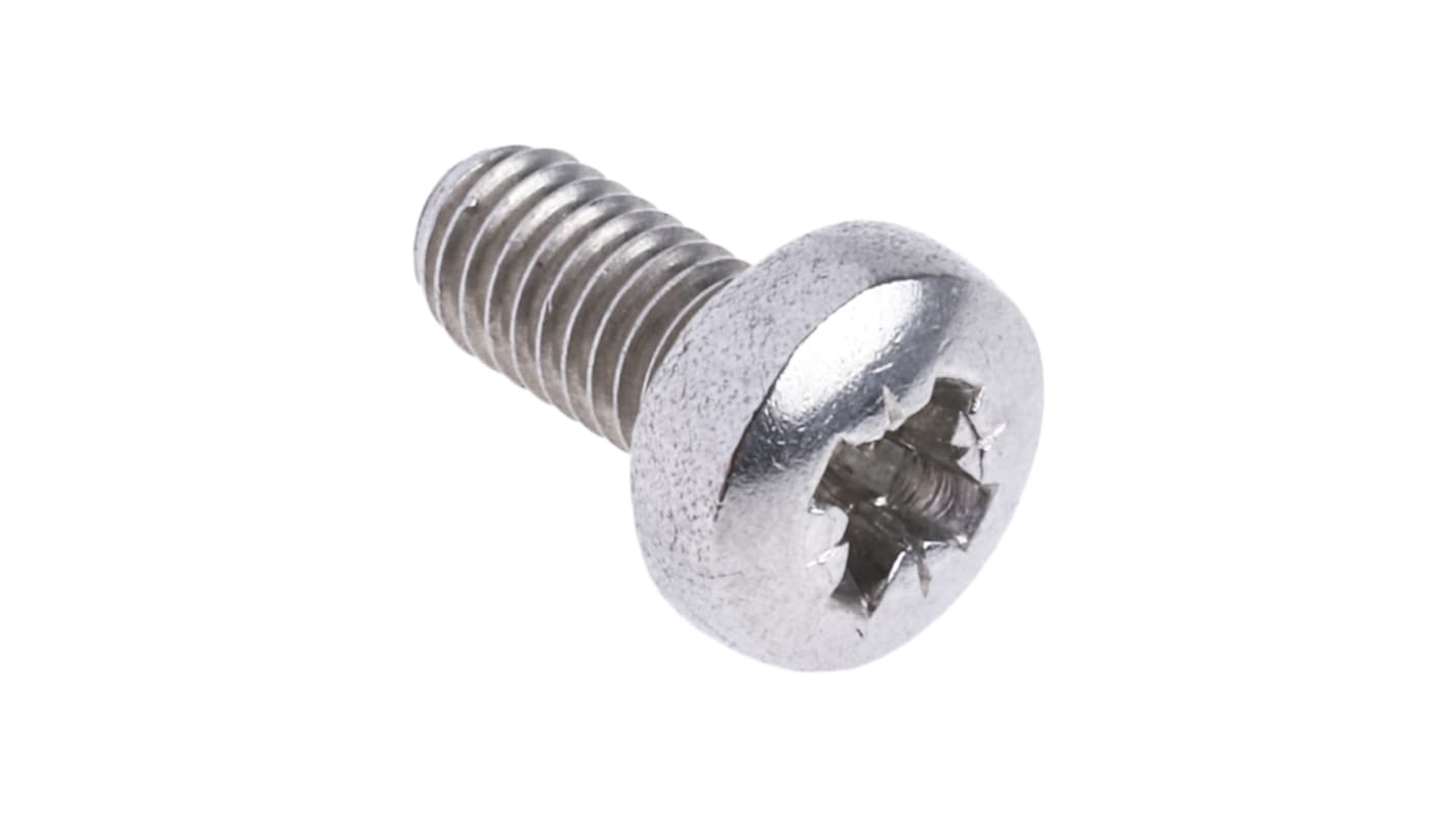 RS PRO Pozidriv Pan A2 304 Stainless Steel Machine Screws DIN 7985Z, M3x6mm