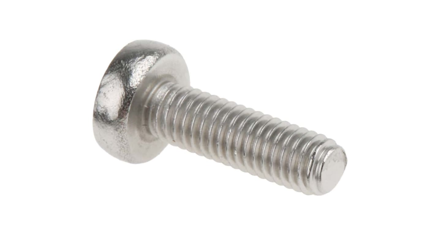 RS PRO Pozi Pan A2 304 Stainless Steel Machine Screws DIN 7985, M3x10mm