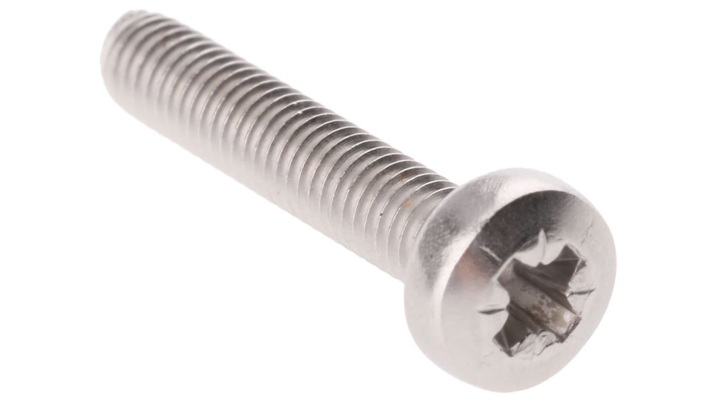 Vis à tête Cylindrique Pozi, Acier inoxydable, M3, 16.0mm