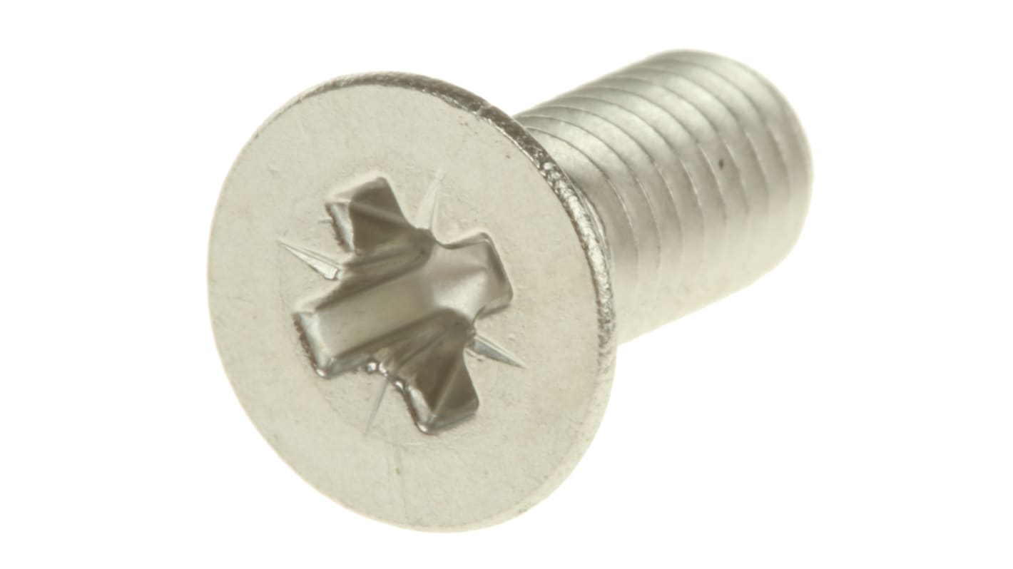 Śruby maszynowe M5 łeb z łbem stożkowym Stal nierdzewna długość 12.0mm skok 0.80mm