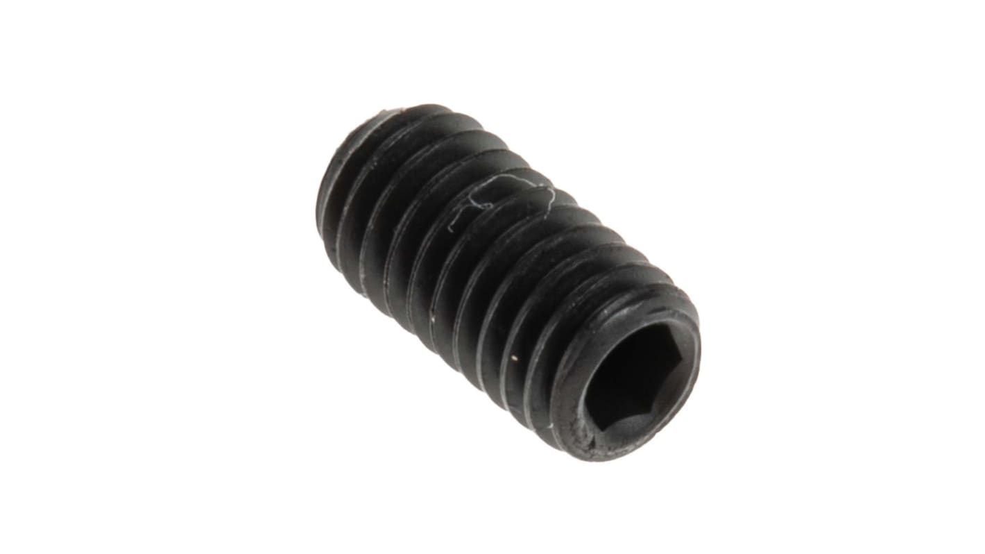 Black, Self-Colour Steel Hex Socket Set M3 x 6mm Grub Screw