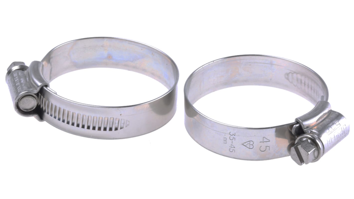 Fascetta stringitubo Jubilee (Vite senza fine) HI-GRIP, Ø 35 → 45mm, in Acciaio inox