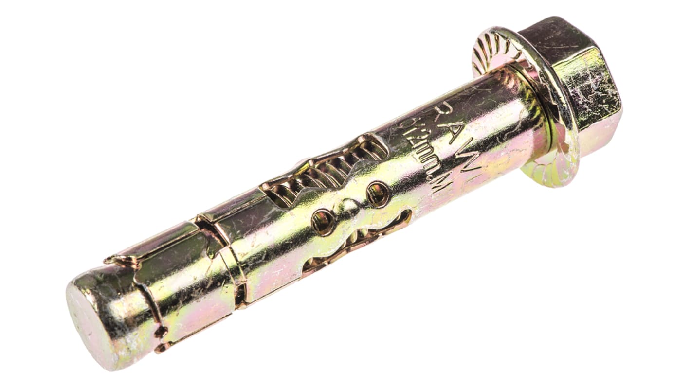 RawlPlug M10大头膨胀锚栓, 钢制, 60mm长, Φ12mm固定孔