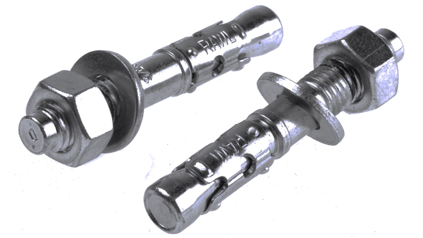 RawlPlug 12mm车修壁虎, 钢制, 80mm长, Φ12mm固定孔