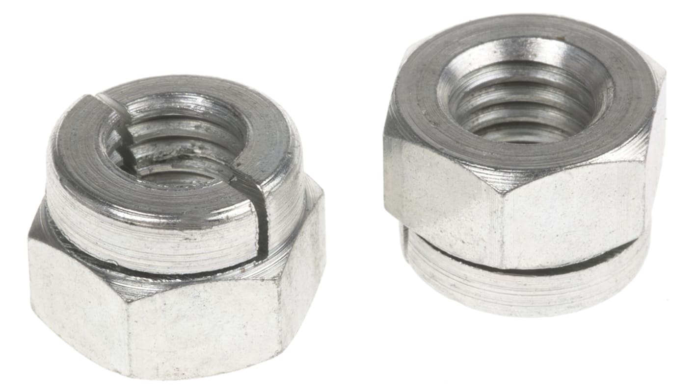 Aerotight M8公制锁紧螺母, 自锁, 钢, 亮镀锌饰面