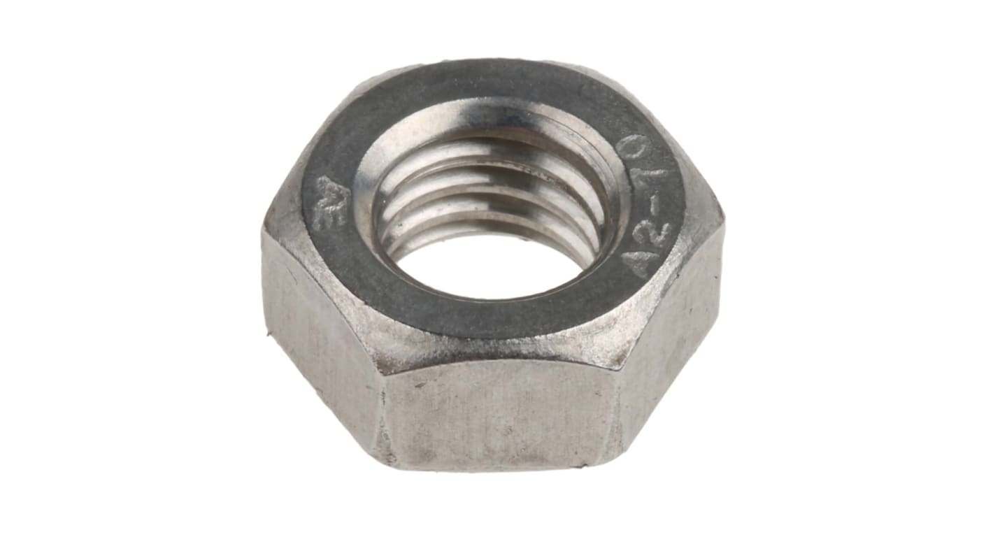 RS PRO Sechskantmuttern, M8 Edelstahl 13.0mm A2 304 DIN 934