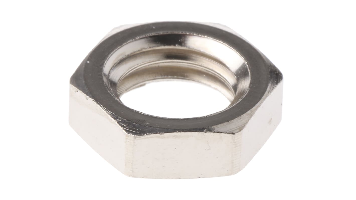SIB Nickel Plated Brass Cable Gland Locknut, M8 Thread