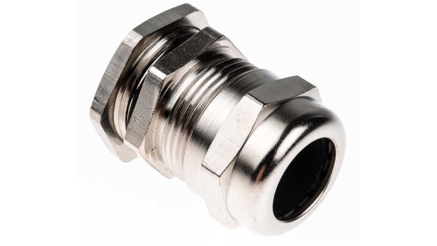 Presse-étoupe SIB SIB-TEC, PG16, en Laiton nickelé, Ø 8mm à Ø 15mm, avec contre-écrous, IP68