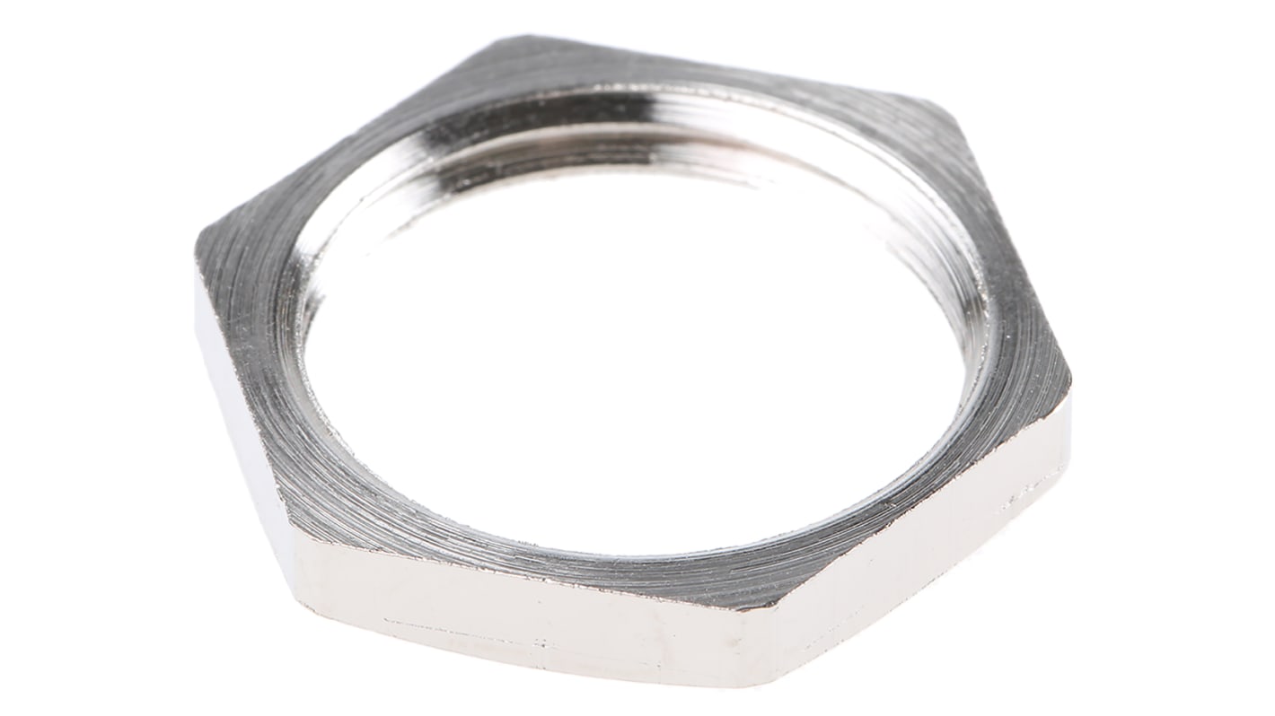 SIB Nickel Nickel Plated Brass Cable Gland Locknut, PG11 Thread