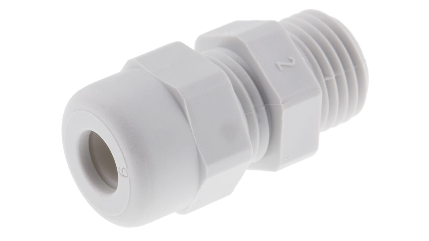 SIB WADI-TEC Series Grey PA 6 Cable Gland, PG7 Thread, 3mm min., 6mm max., IP68