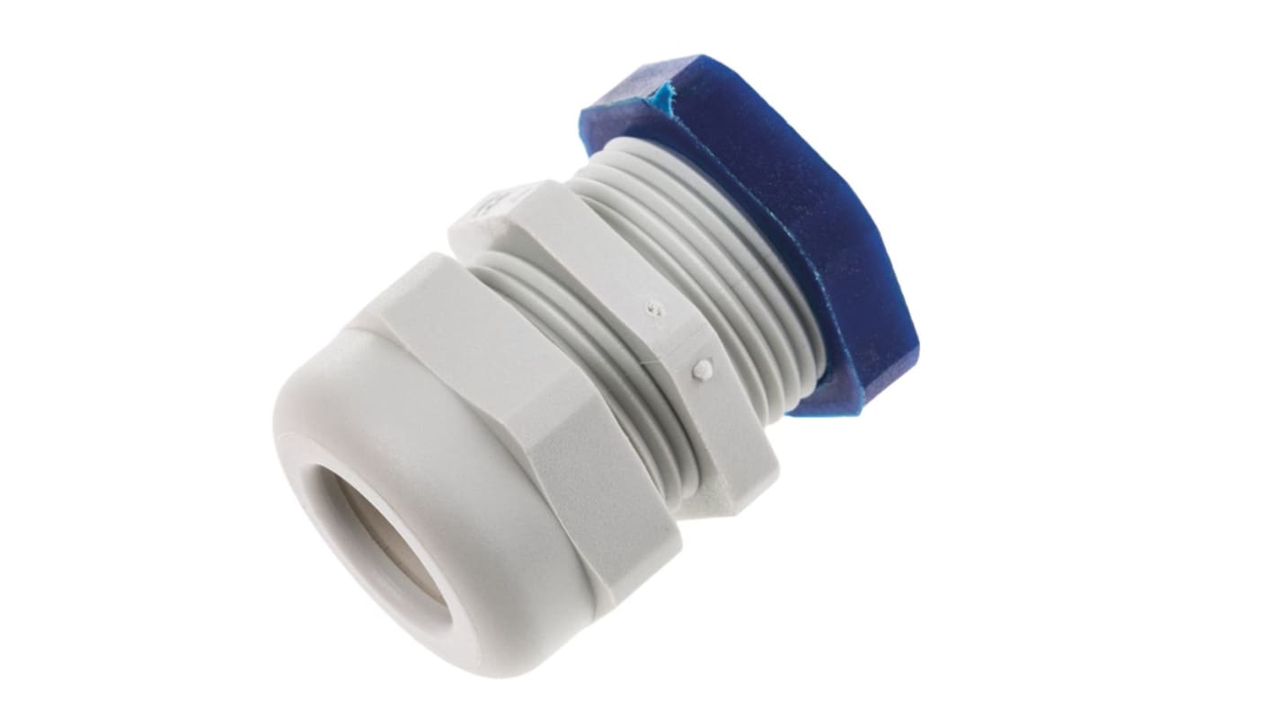 SIB WADI-TEC Series Grey PA 6 Cable Gland, PG13 Thread, 7mm min., 12mm max., IP68