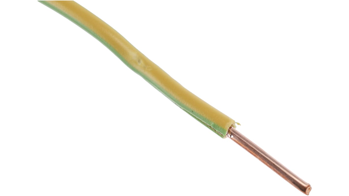 Przewód montażowy 4mm² Zielony/Żółty RS PRO 450/750 V dł. 100m Certyfikat CENELEC , certyfikat norm zharmonizowanych,