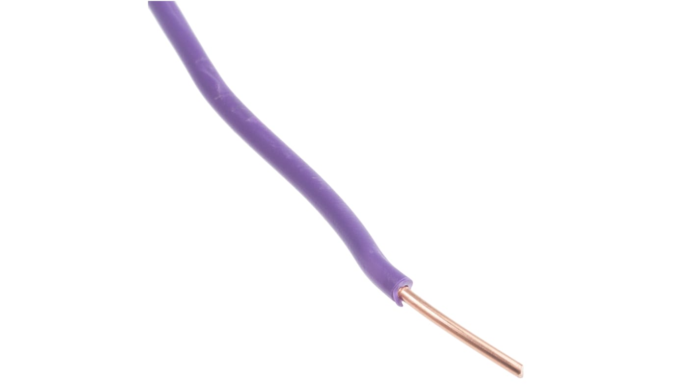 RS PRO Purple 1.5mm² Hook Up Wire, 100m