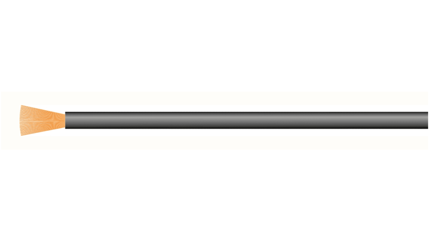 RS PRO Black 16 mm² Hook Up Wire, 5 AWG, 100m, PVC Insulation