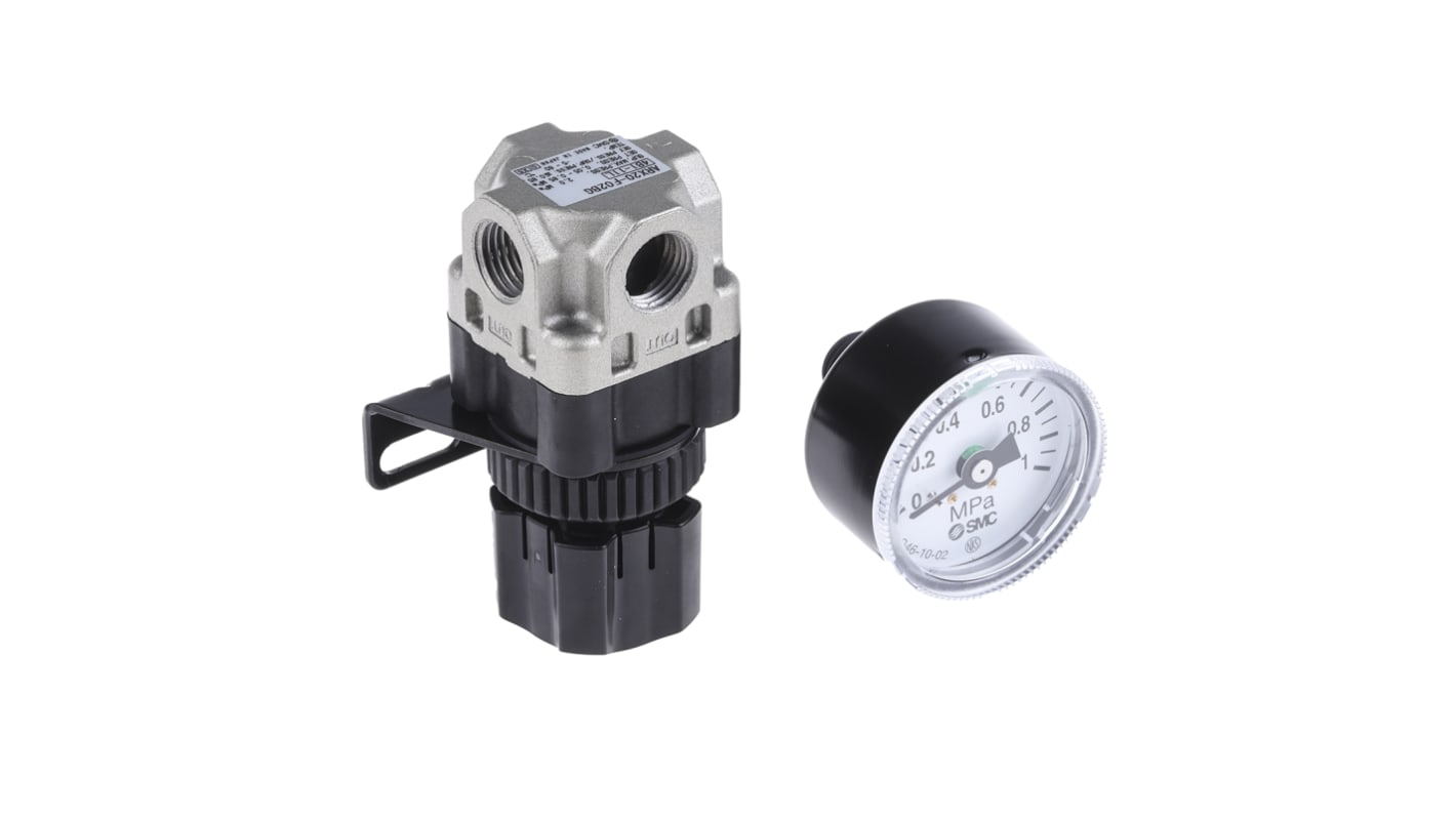 SMC G 1/4 Pneumatic Regulator - 0.05MPa to 0.85MPa, 1/4in, 2MPa max. input