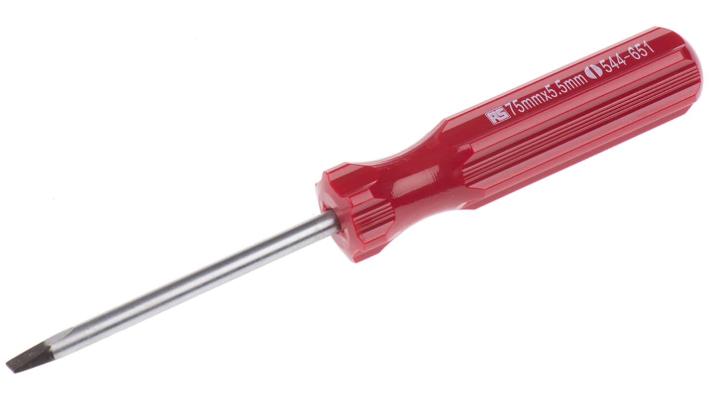 RS PRO Slotted  Screwdriver, 3/16 in Tip, 75 mm Blade
