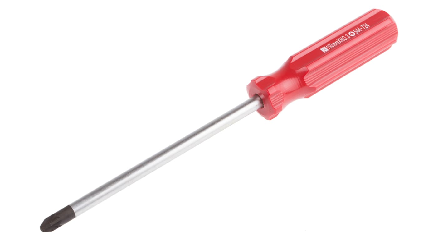 RS Pro 6 in Chrome Vanadium Steel Standard Screwdriver, Supadriv; Pozidriv PZ3 Tip, Cellulose Acetate