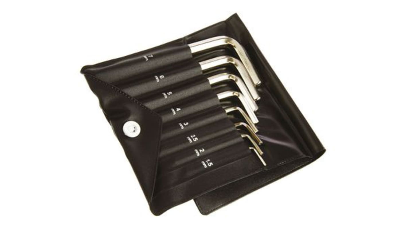 RS PRO 8 piece L Shape Metric Hex Key Set, 1.5mm
