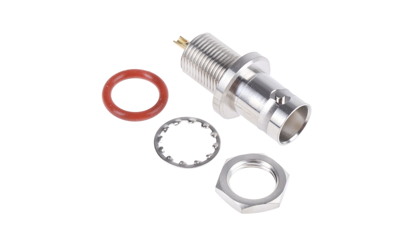 Radiall, Jack Panel Mount BNC Connector, 50Ω, Solder Termination, Straight Body