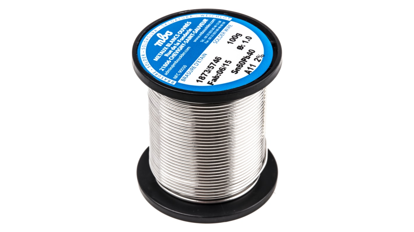 MBO Wire, 1mm Lead solder, 183°C Melting Point