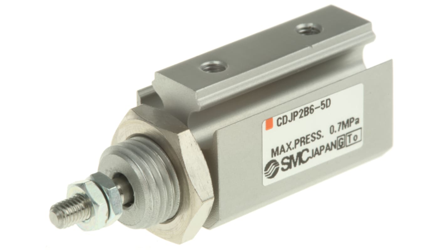 SMC CJP2 Pneumatikzylinder doppeltwirkend, Bohrung Ø 6mm / Hub 5mm, bis 0,7 MPa